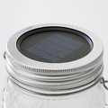 SOLVINDEN LED solar-powered table lamp, outdoor/jar clear, 15 cm