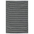 LUFTFARTYG Rug flatwoven, in/outdoor, black/stripe, 160x230 cm