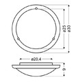 Ceiling Light 1 x 60W, oak