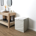 Dual-Compartment Laundry Basket 50x41x57, grey