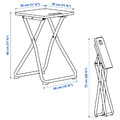 GUNDE / GUNDE Table and 2 stools, folding black/folding black, 67x67 cm