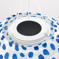 SOLVINDEN Pendant lamp, spotted solar-powered/blue, 43 cm
