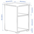 SKRUVBY Side table, white, 40x32 cm