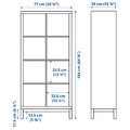 KALLAX Shelving unit with underframe, white/white, 77x164 cm