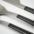 LÖFTESRIK 24-piece cutlery set, black/stainless steel satin