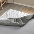 LYNGÖR Divan bed, Vågstranda firm/light blue dark grey, 90x200 cm