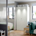 PAX / LINNABERG Wardrobe combination, white/patterned, 100x60x201 cm
