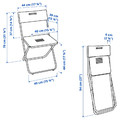 FEJAN Table+2 folding chairs, outdoor, white/white