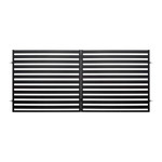 Double Swing Gate Steel 3.5 x 1.54 m, black