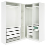 PAX Corner wardrobe, white, 210/160x236 cm