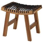 STACKHOLMEN Stool, outdoor, light brown stained, 48x35x43 cm