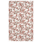 RINGBUK Tablecloth, white beige/red/leaves, 145x240 cm