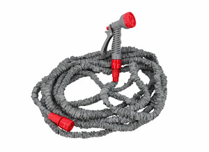 AW 3-Way Expandable Garden Hose 10-30m, Trigger Spray Gun 7-Mode