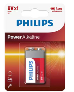 Philips Battery Power Alkaline 9V 1pc LR61 6LR61