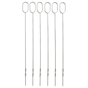 GRILLTIDER Skewer, stainless steel, 31 cm, 6 pack