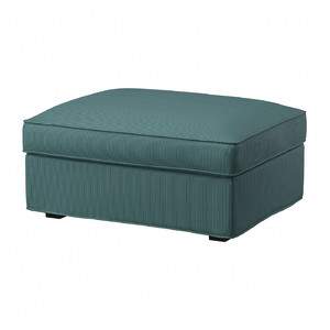 KIVIK Footstool with storage, Kelinge grey-turquoise