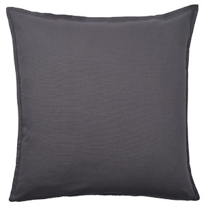GURLI Cushion cover, dark grey, 65x65 cm