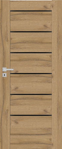 Internal Door Toreno 80, right, grandson oak, black glazing