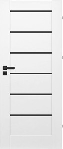 Internal Door Toreno 80, right, white, black glazing