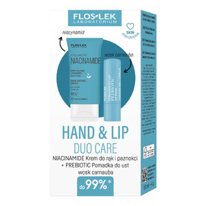 FLOSLEK Gift Set Hand & Lip DUO Care Niacinamide (Hand Cream & Lipstick)