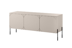 Three-Door TV Cabinet with Drawer Unit Sonatia 150, cashmere