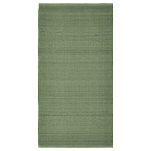 TIDTABELL Rug, flatwoven, green, 80x150 cm