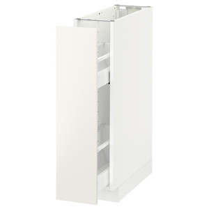 METOD Base cabinet/pull-out int fittings, white, Veddinge white, 20x60 cm