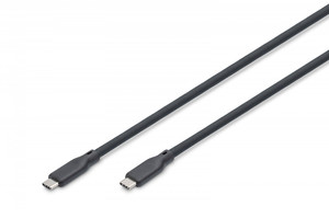 DIGITUS USB silicone cable, USB 40Gbps, 0.5m, black