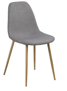 Upholstered Dining Chair Wilma, grey/oak
