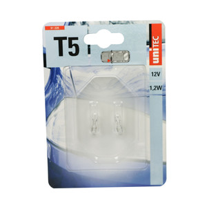 Unitec Car Bulb T5 1.2W, 2 pack