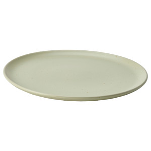 MOSSMAL Plate, dot pattern/light green, 22 cm