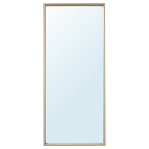 NISSEDAL Mirror, white stained oak effect, 65x150 cm