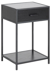 Nightstand Bedside Table Seaford, black
