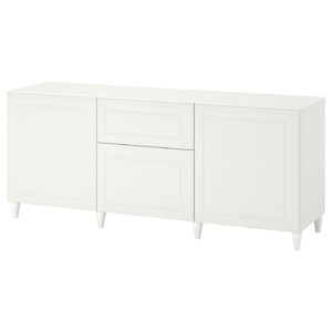 BESTÅ Storage combination with drawers, white/Smeviken/Kabbarp white, 180x42x74 cm