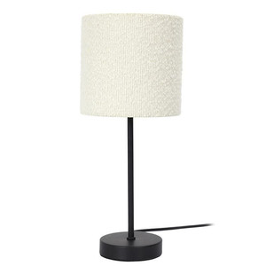 Table Metal Lamp with Boucle Shade