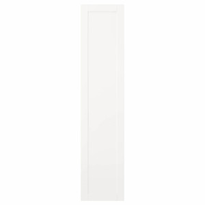 SANNIDAL Door with hinges, white, 40x180 cm