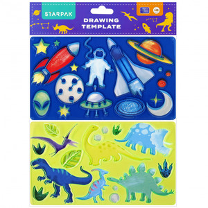 Drawing Template Dinosaurs/Space