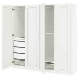 PAX / GULLABERG Wardrobe combination, white/white, 200x60x201 cm