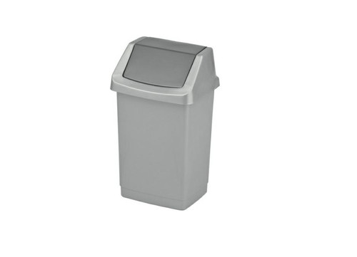 Curver Waste Bin Click-It 50l, silver/graphite