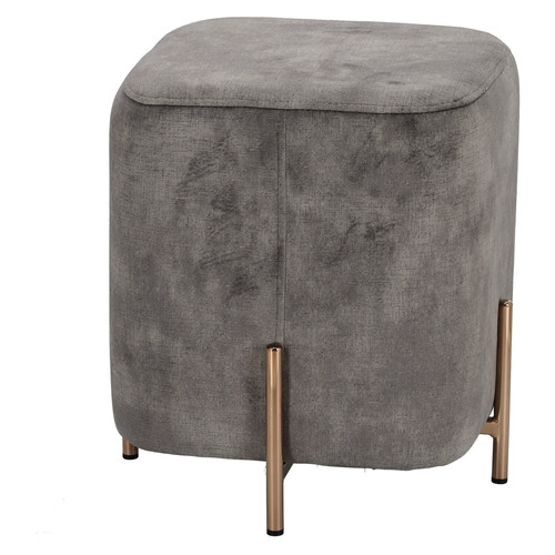 Pouffe Izbit Velvet, light grey