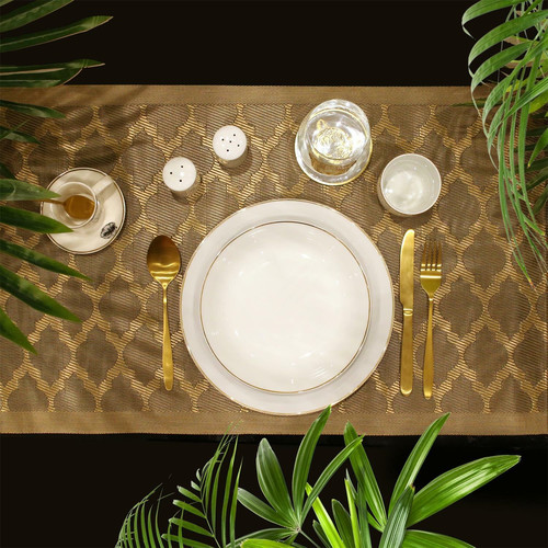 Deep Plate Pearl Gold 20cm, white