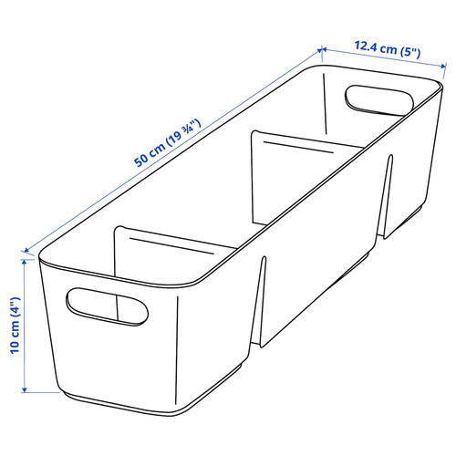 UPPDATERA Box, anthracite, 50x12 cm