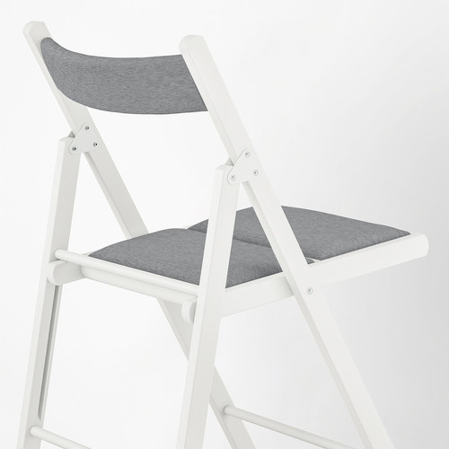 NORDEN / FRÖSVI Table and 4 chairs, white/Knisa light grey, 26/89/152 cm