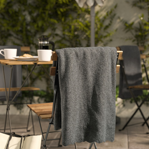 DAGGKÅPOR Throw, dark grey, 130x170 cm