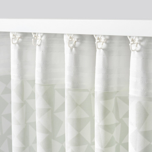 HÅRKÖRVEL Curtains, 1 pair, green, 145x300 cm