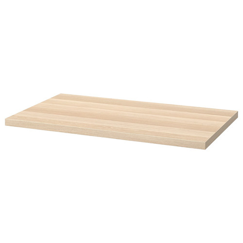 LINNMON / ADILS Desk, white stained oak effect/dark grey, 100x60 cm