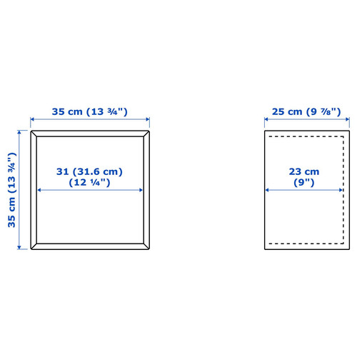 EKET Wall-mounted cabinet combination, dark grey/walnut, 140x35x53 cm
