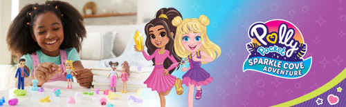 Polly Pocket Sparkle Cove Adventure Fashion Pack Playset HKW10, 1 set, assorted, 4+