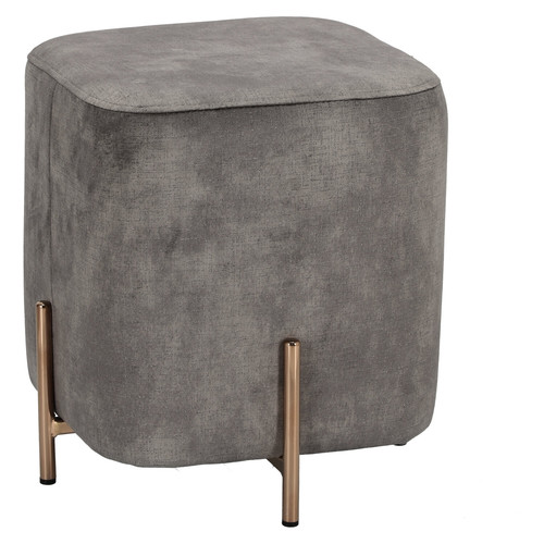 Pouffe Izbit Velvet, light grey
