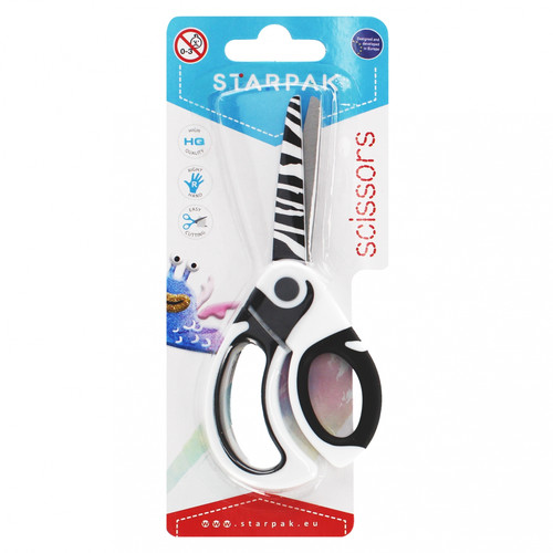 Starpak School Scissors 13.5cm Zebra 3+